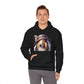 Collie Wearing Cloche Hat - Adult Hoodie - Too Cute Pets