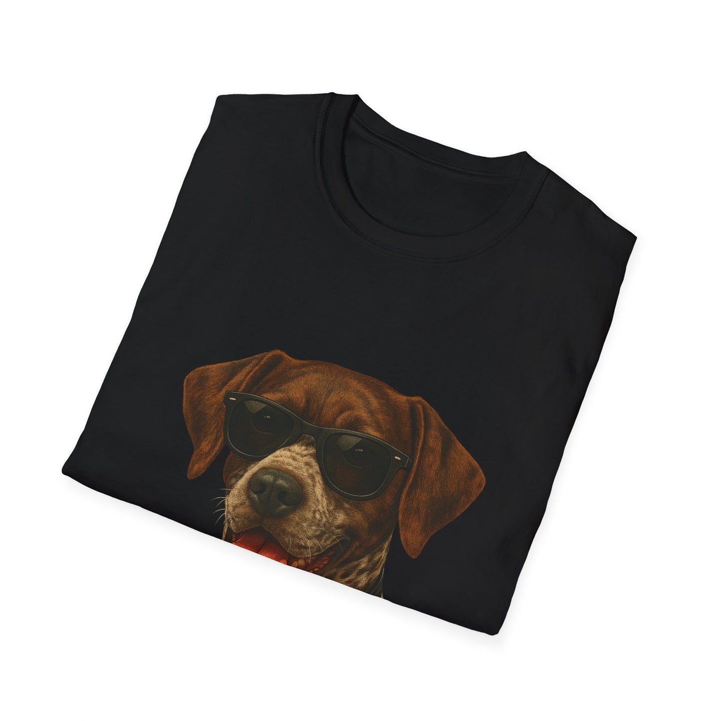 German Shorthaired Pointer Wearing Sunglasses - Adult T-Shirt