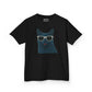 Russian Blue Cat Wearing Sunglasses Kids Tee