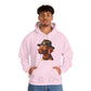 Dashing Vizsla Wearing Campaign Hat - Adult Hoodie - Too Cute Pets