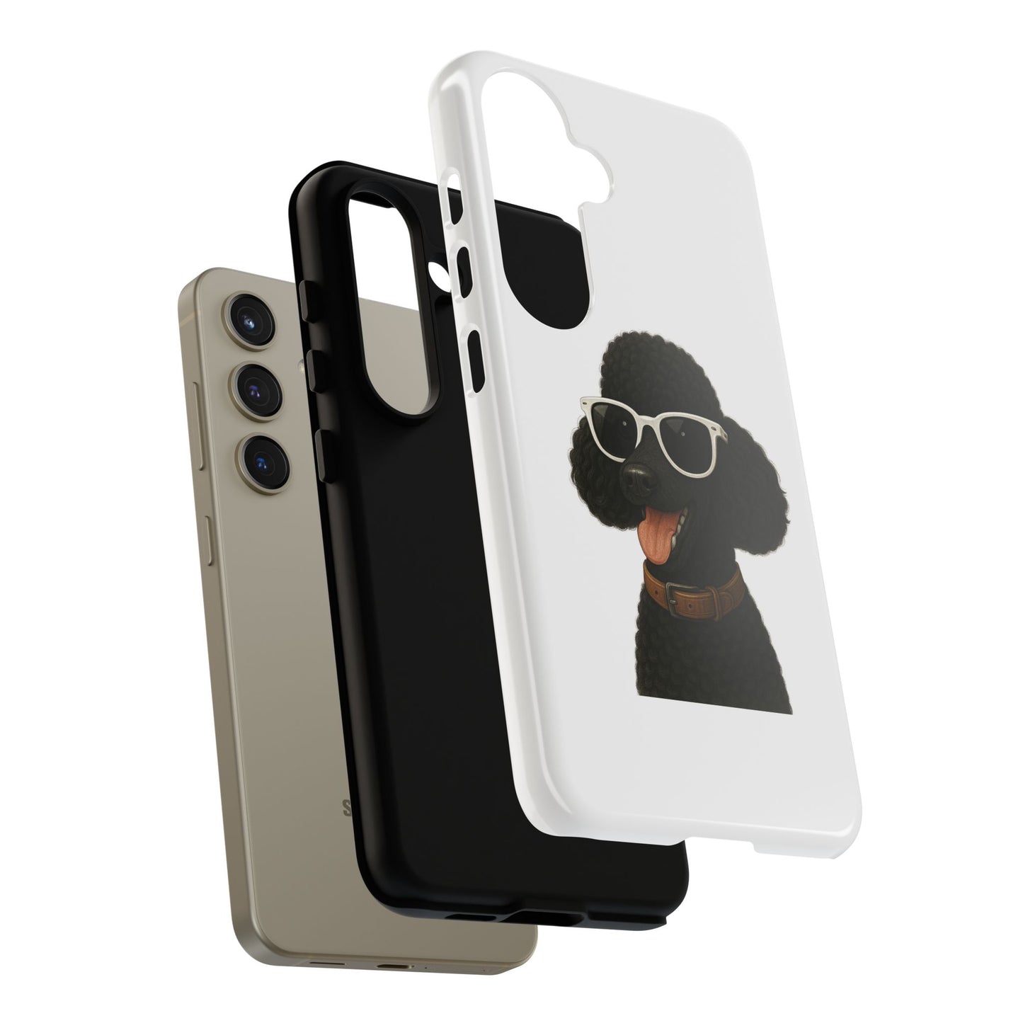 Black Poodle Wearing Sunglasses - Tough Phone Case