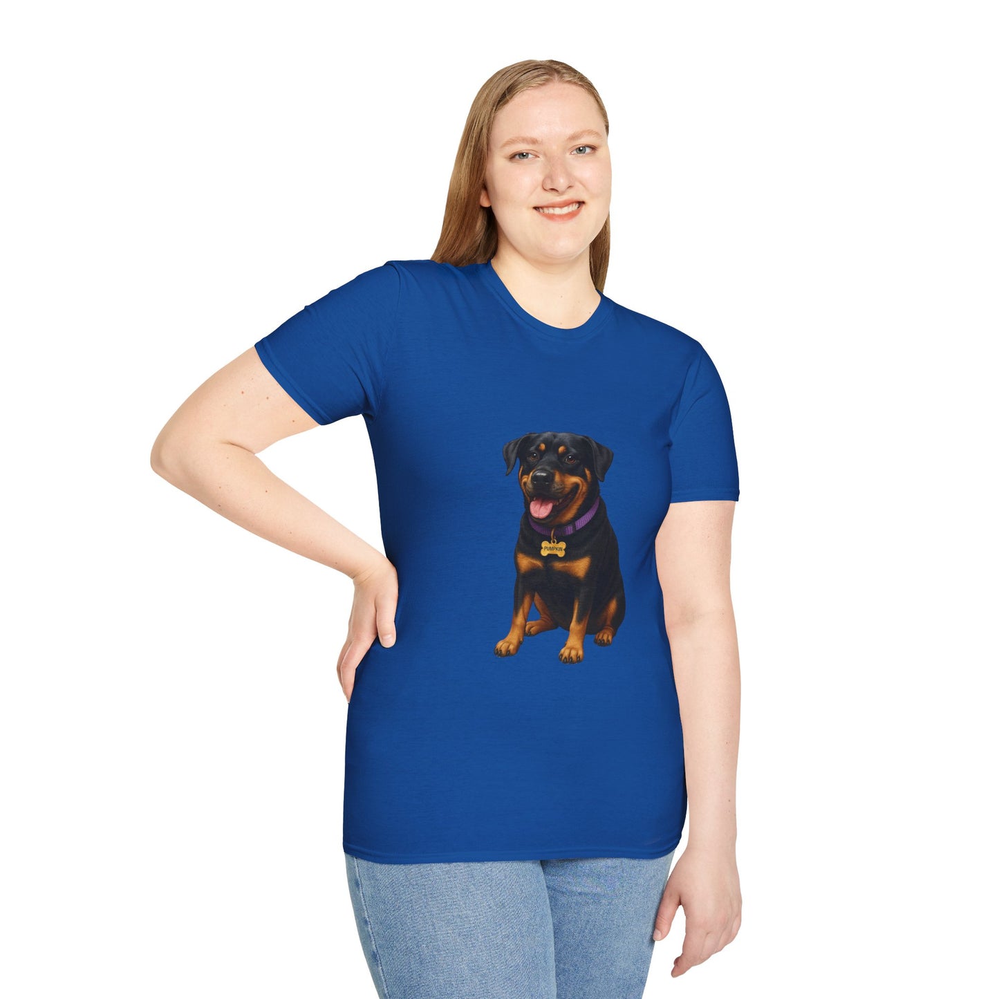 Dog Lover Unisex T-Shirt featuring Lab and Rottweiler Mix 'Pumpkin' by Too Cute Pets