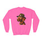 Vizsla Wearing Campaign Hat - Youth Sweatshirt - Too Cute Pets