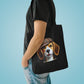 Beagle Wearing a Deerstalker Hat - Cotton Tote Bag