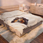 Collie Wearing a Cloche Hat - Sherpa Blanket