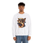 German Shepherd Wearing Boater Hat - Adult Crewneck Sweatshirt - Too Cute Pets