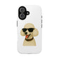 White Poodle Wearing Sunglasses - Tough Phone Case