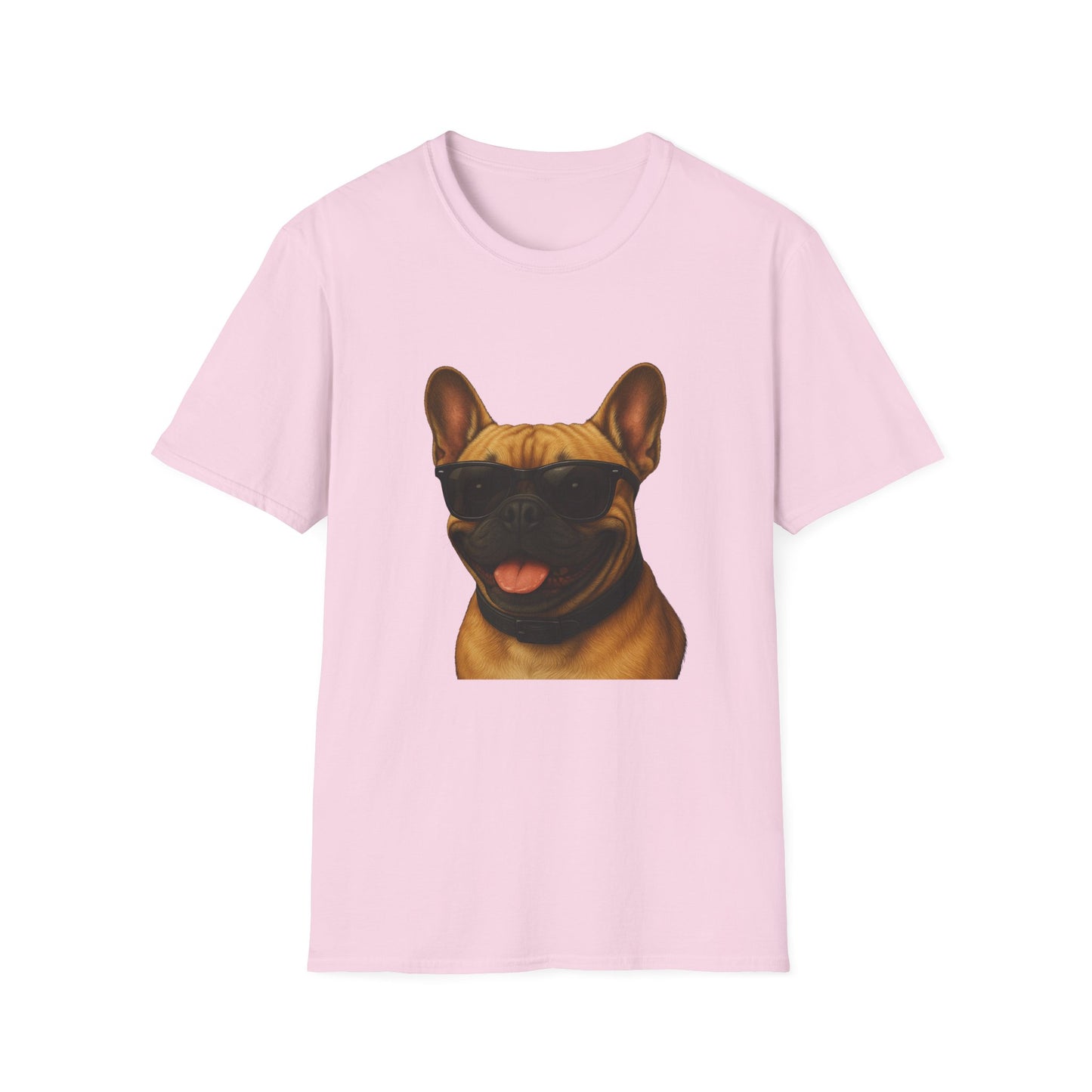 French Bulldog Wearing Sunglasses - Adult T-Shirt