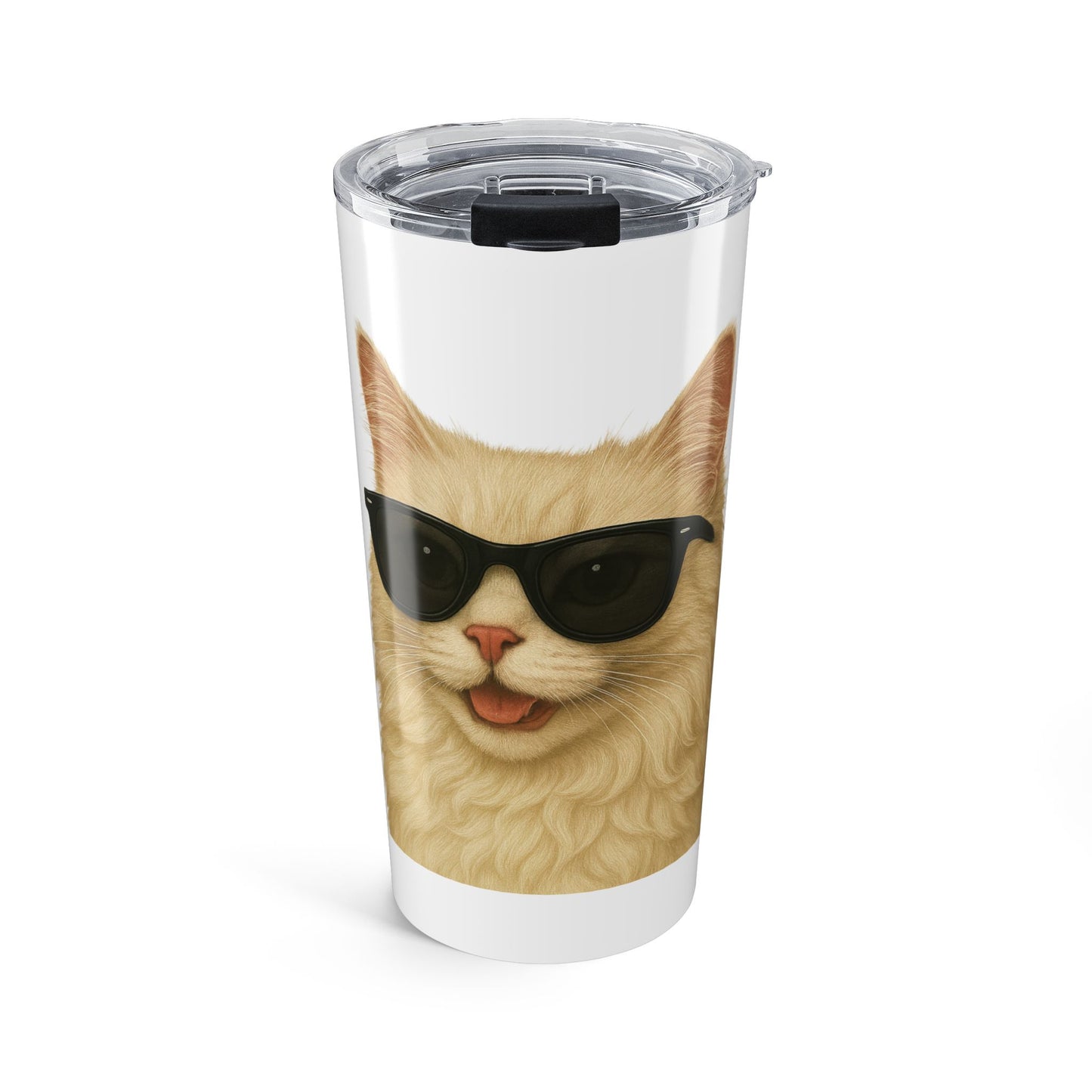 Cream Longhair Cat Wearing Sunglasses - 20oz Tumbler