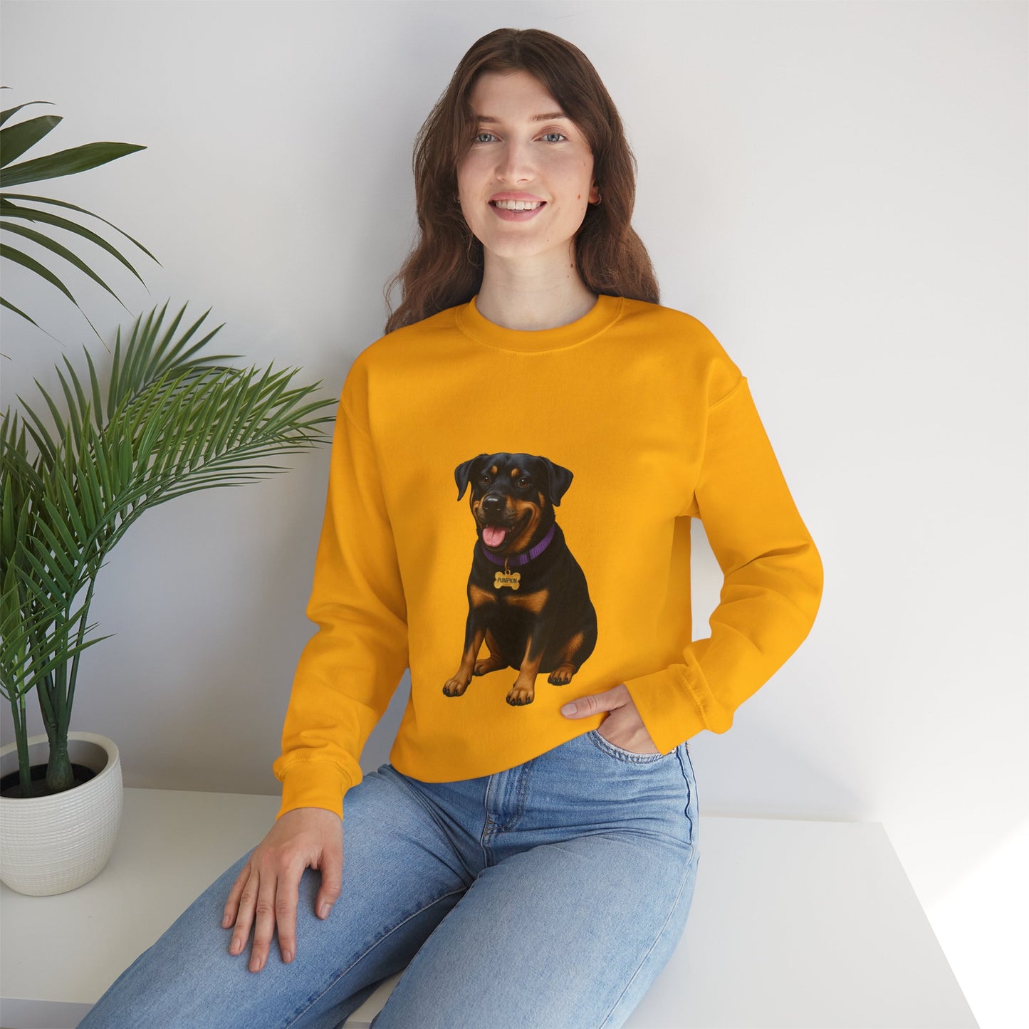 Rottweiler Lab Mix Pumpkin Sweatshirt
