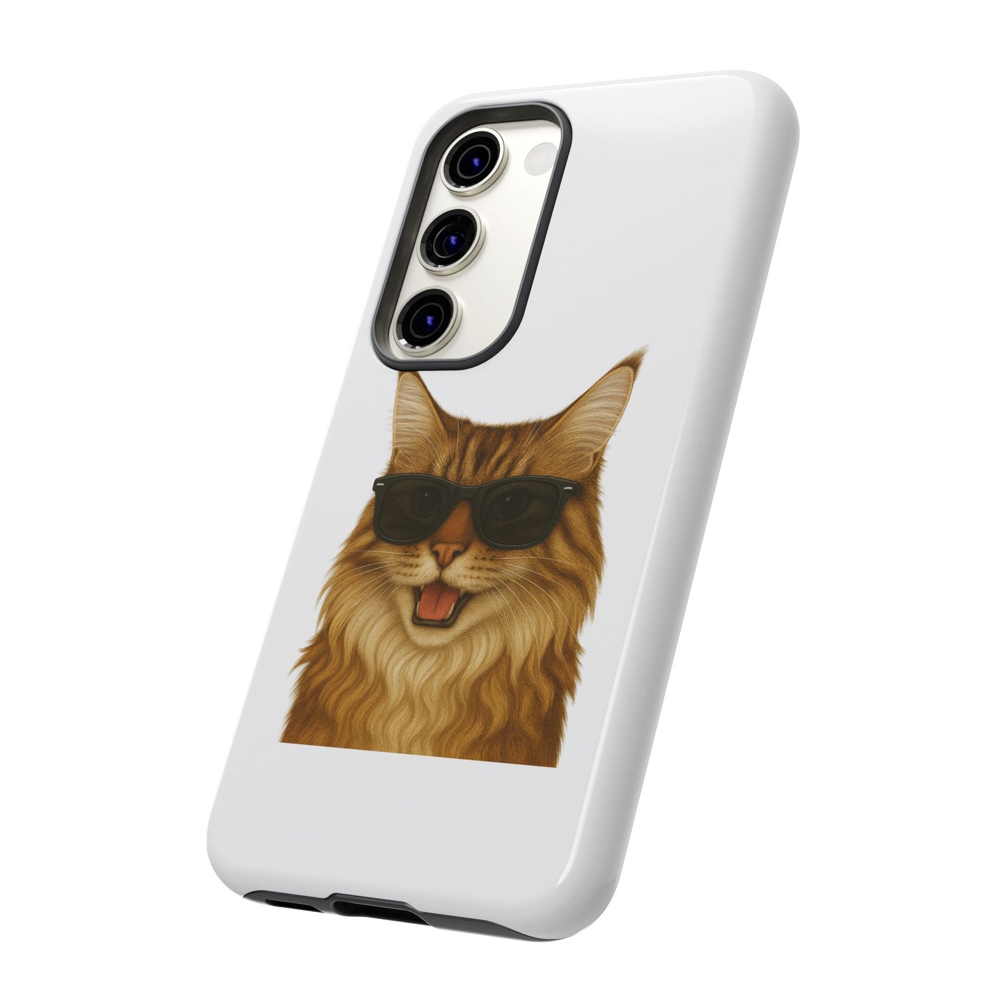 Maine Coon Wearing Sunglasses - Tough Phone Case