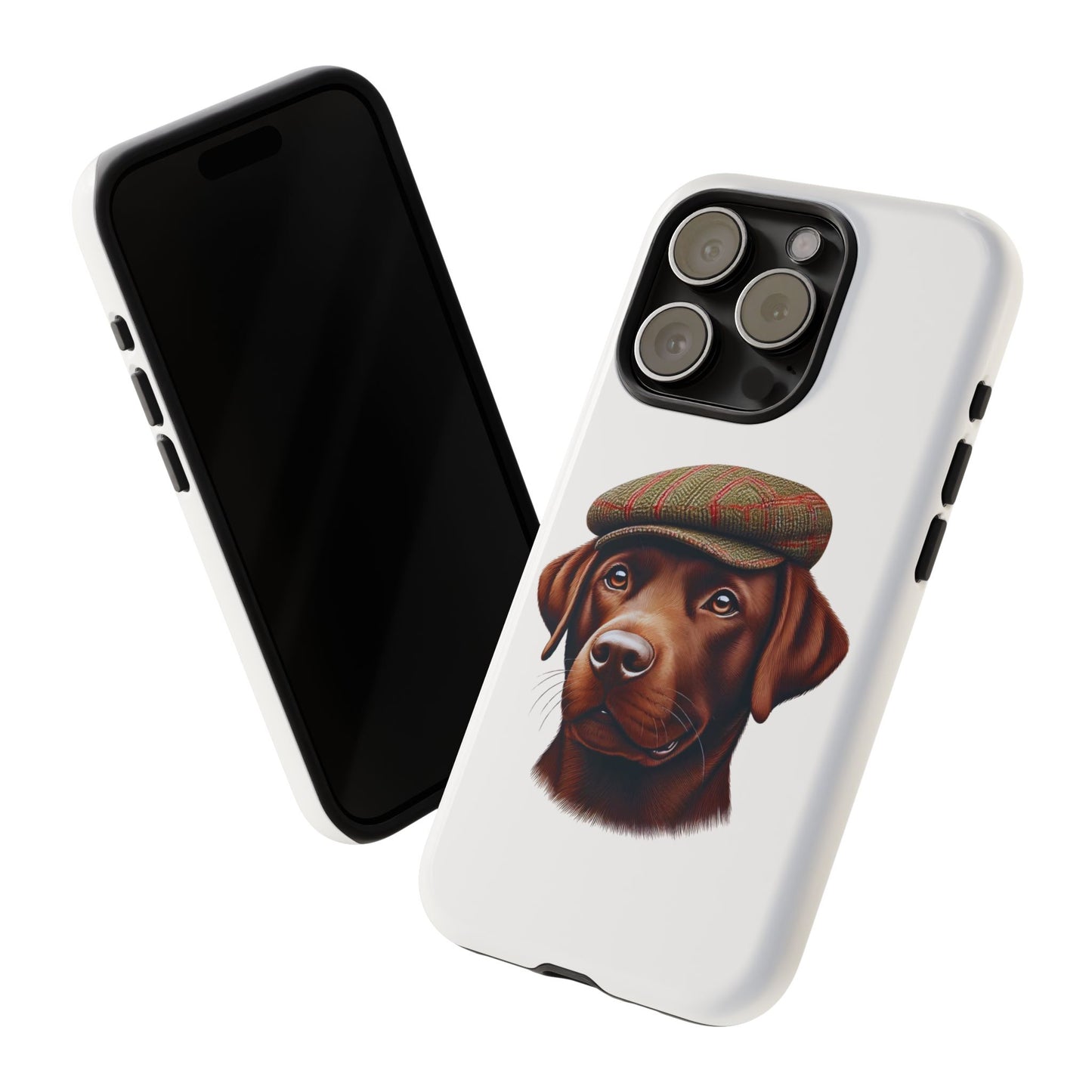 Labrador Wearing a Tweed Flat Cap - Tough Phone Case