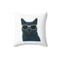 Russian Blue Cat Wearing Sunglasses - Throw Pillow