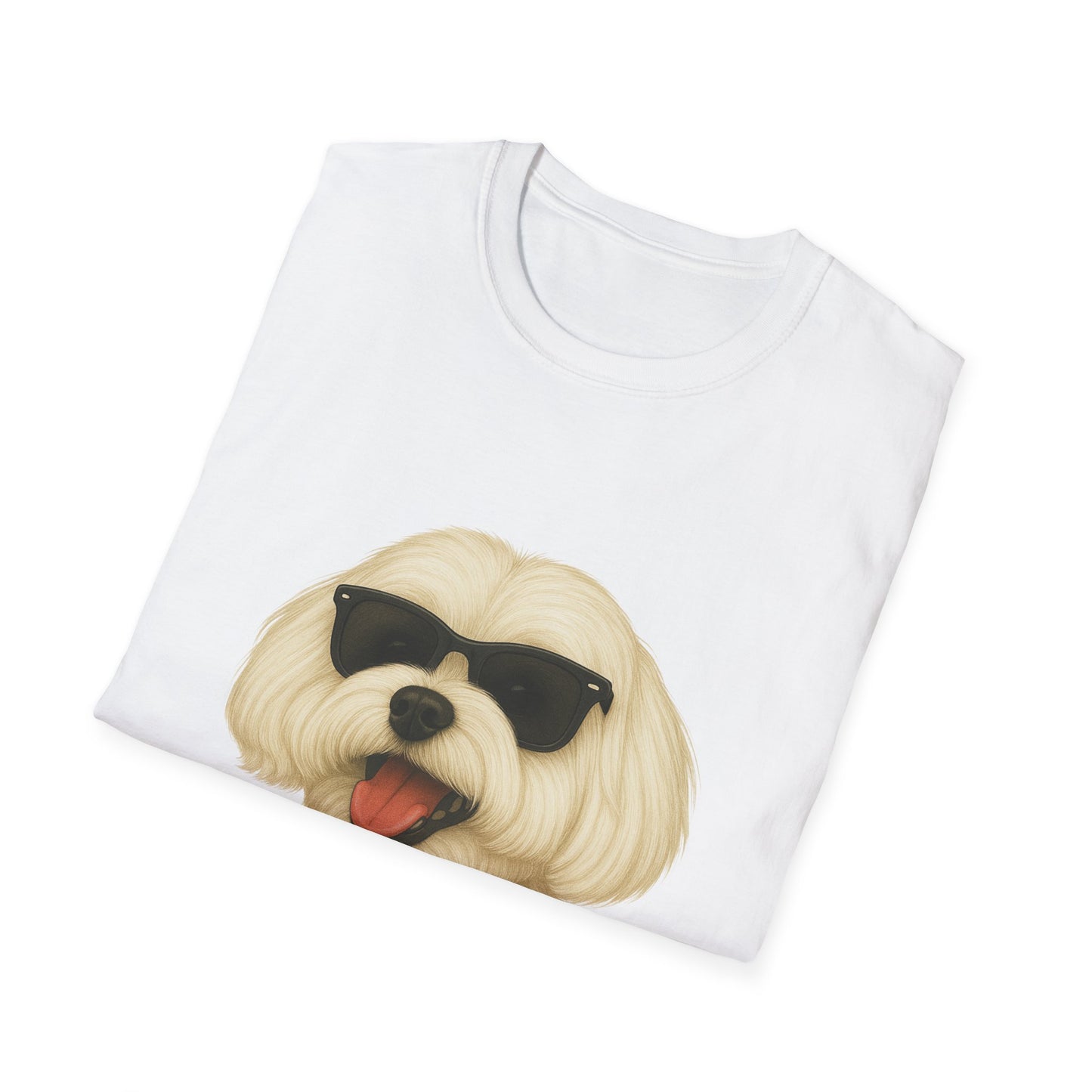 Maltese Wearing Sunglasses - Adult T-Shirt