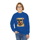 American Bulldog Portrait Youth Crewneck Sweatshirt with Sunglasses Design