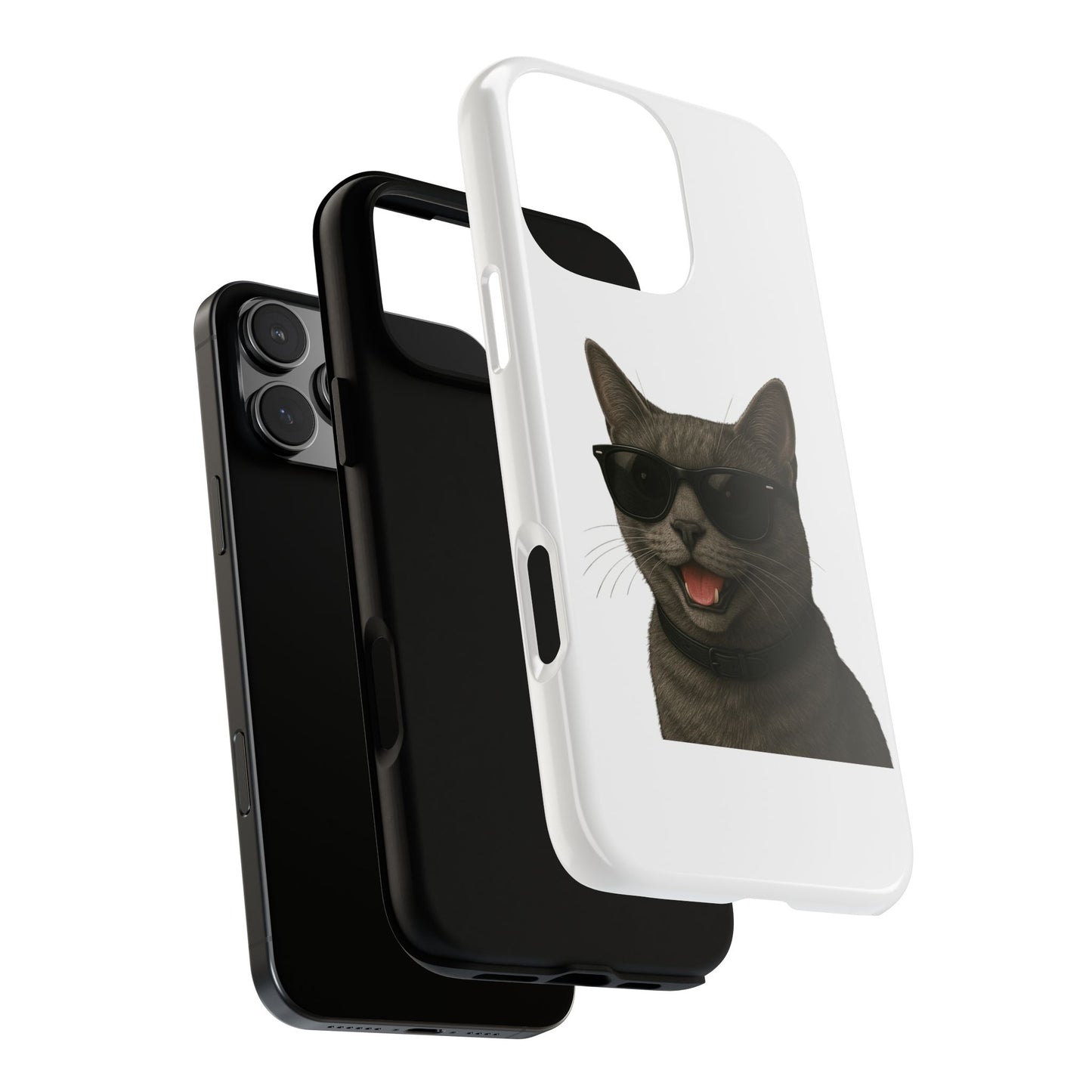 Gray Cat Wearing Sunglasses - Tough Phone Case