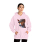 Basenji Wearing Tweed Flat Cap - Adult Hoodie - Too Cute Pets