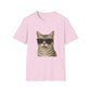 American Shorthair Silver Tabby Wearing Sunglasses - Adult T-Shirt