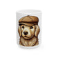 Golden Retriever Wearing a Newsboy Cap - Ceramic Mug