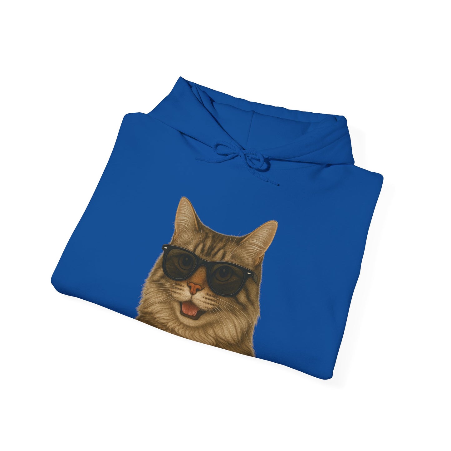 Siberian Cat Wearing Sunglasses - Adult Hoodie