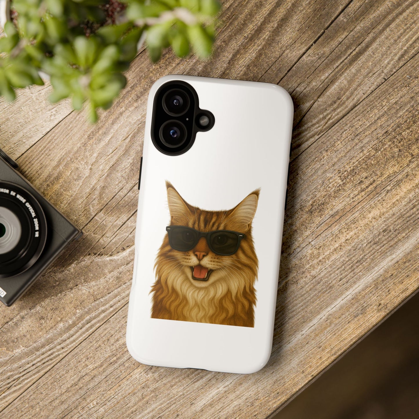 Maine Coon Wearing Sunglasses - Tough Phone Case