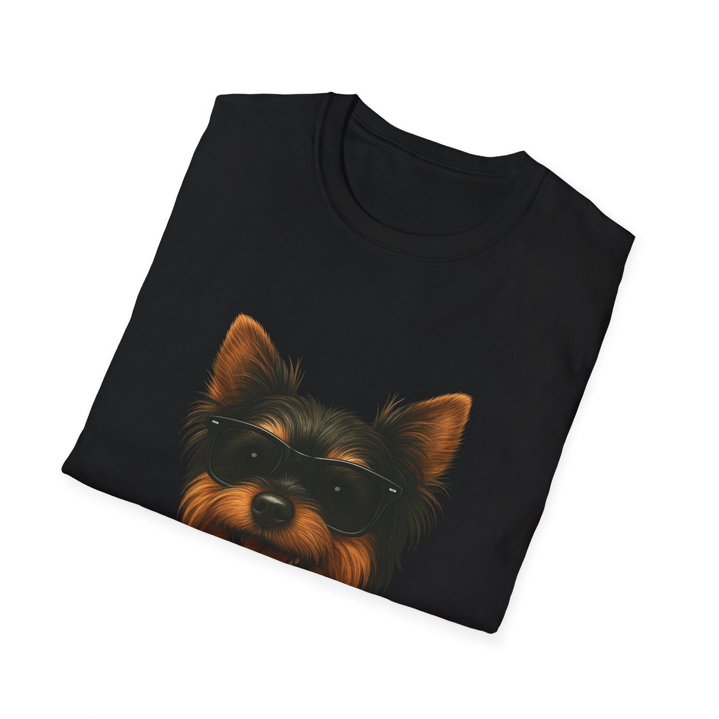 Yorkshire Terrier Wearing Sunglasses - Adult T-Shirt