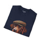 Brown Labrador Wearing Tweed Flat Cap - Adult T-Shirt - Too Cute Pets