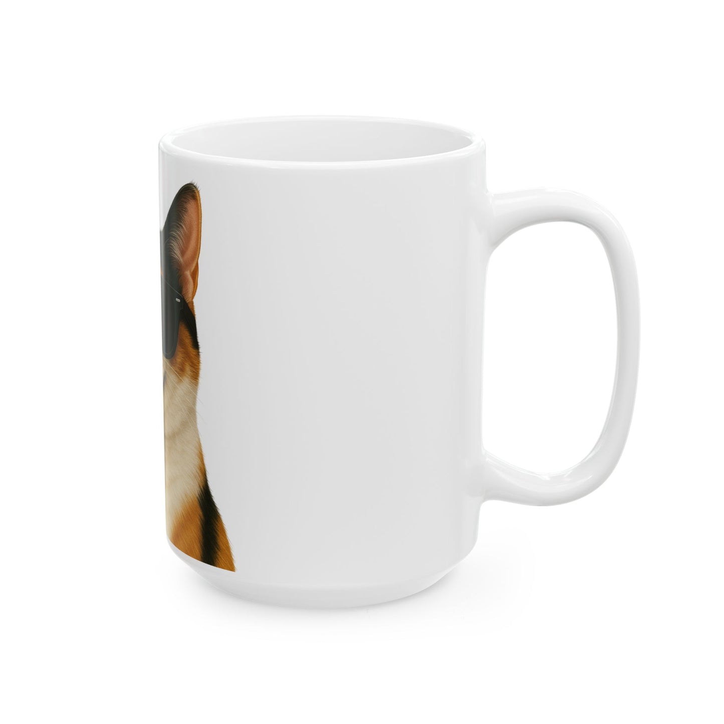 Calico Shorthair Cat Wearing Sunglasses Ceramic Mug