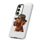Vizsla Wearing a Campaign Hat - Tough Phone Case