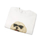 Maltese Wearing Sunglasses - Adult Crewneck Sweatshirt