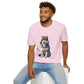 Husky Wearing A Fur Trappers hat- Adult T-Shirt - Too Cute Pets