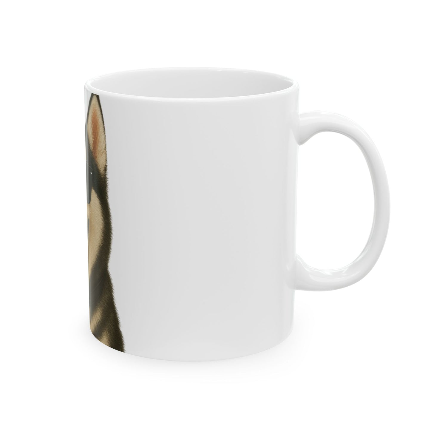 Siberian Husky Wearing Sunglasses Ceramic Mug
