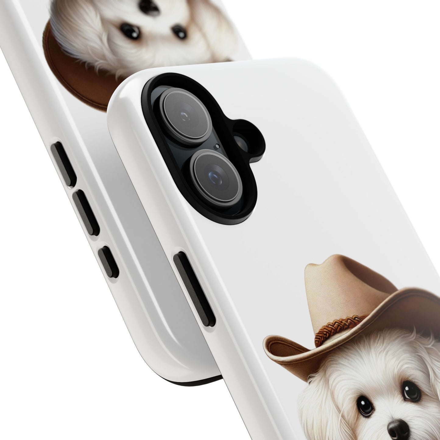 Maltese Wearing a Cowgirl Hat - Tough Phone Case