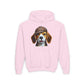 Beagle With Deerstalker Hat Hooded Youth Sweatshirt - Too Cute Pets