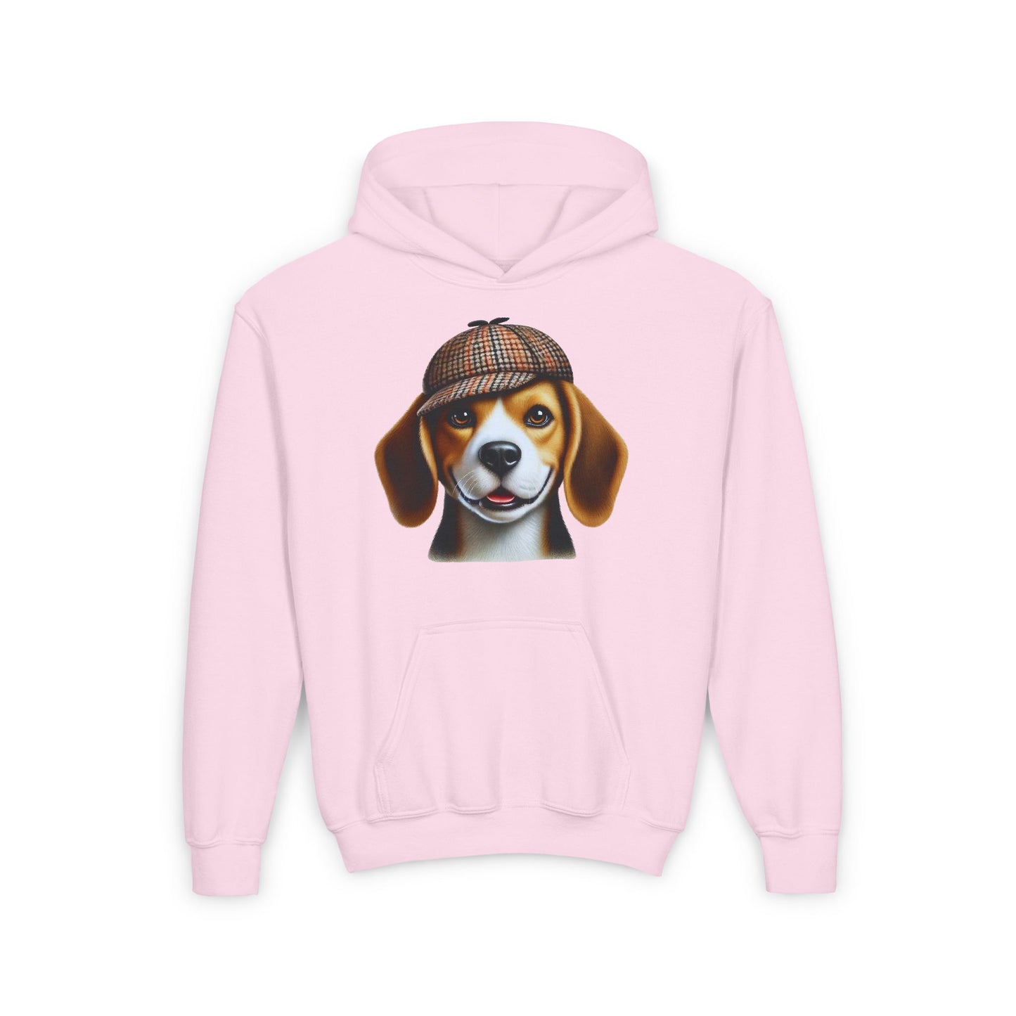 Beagle With Deerstalker Hat Hooded Youth Sweatshirt - Too Cute Pets