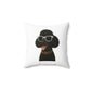 Black Poodle Wearing Sunglasses - Throw Pillow