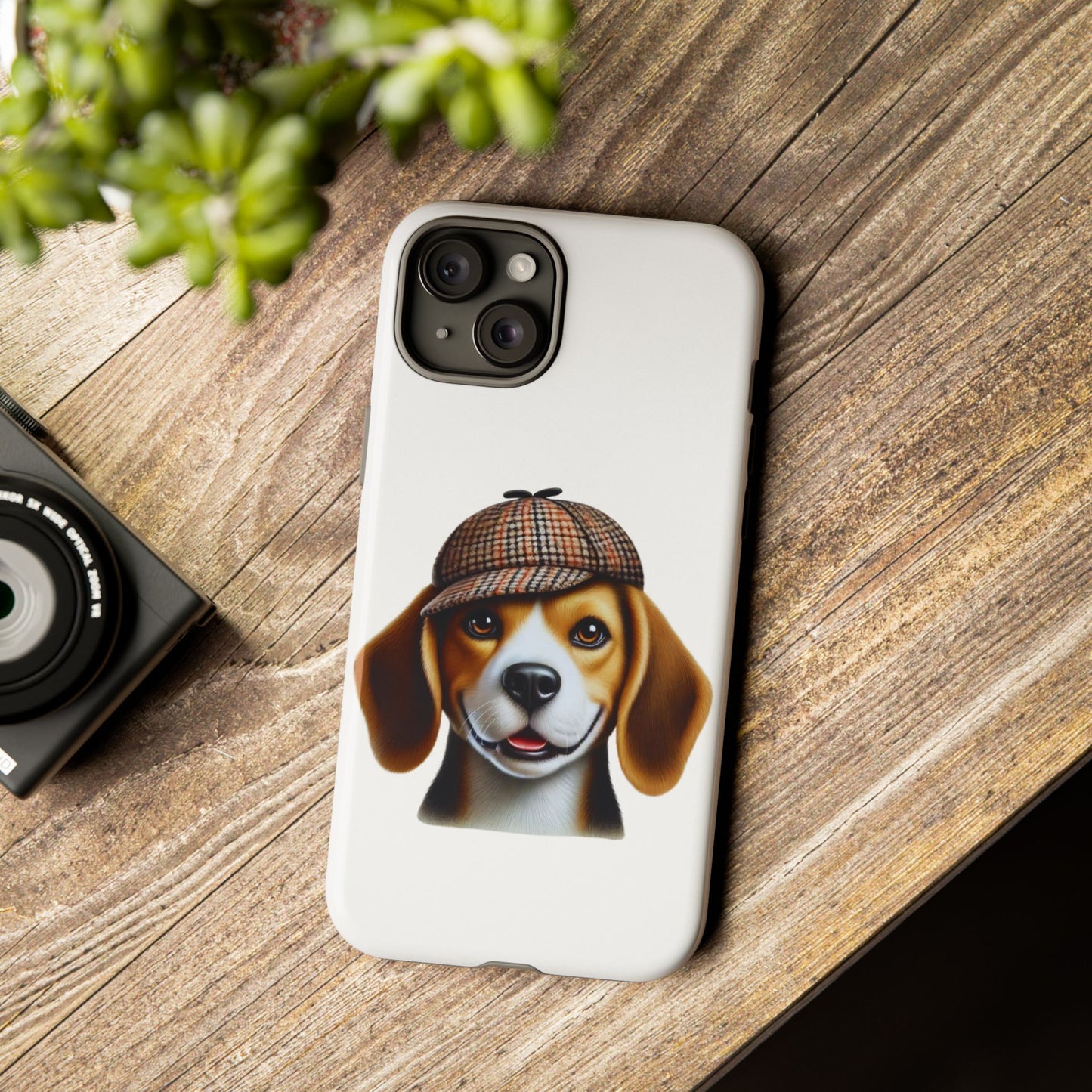 Beagle Wearing a Deerstalker Hat - Tough Phone Case