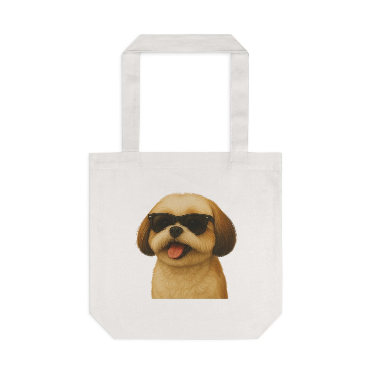 Shih Tzu Wearing Sunglasses Cotton Tote Bag