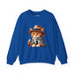 Tabby Cat in Fedora & Suit – Adult Unisex Crewneck Sweatshirt