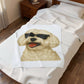 Maltese Wearing Sunglasses - Sherpa Blanket