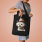 Maltese Wearing a Cowgirl Hat - Cotton Tote Bag