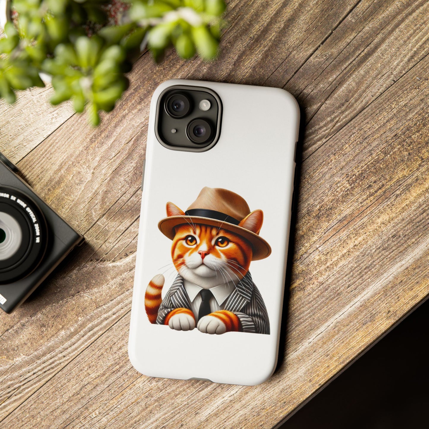 Tabby Cat Wearing a Fedora - Tough Phone Case