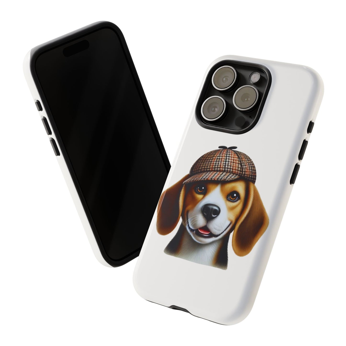 Beagle Wearing a Deerstalker Hat - Tough Phone Case