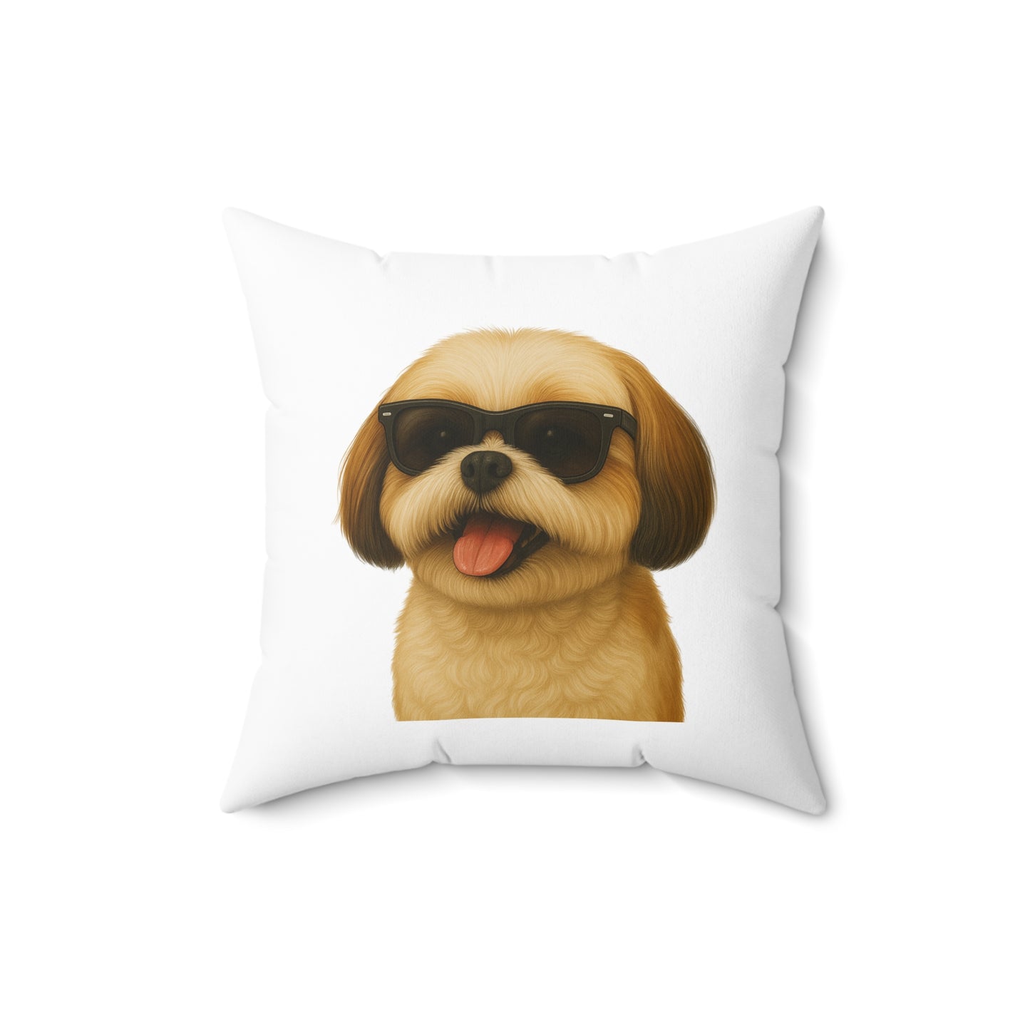 Shih Tzu Wearing Sunglasses - Throw Pillow