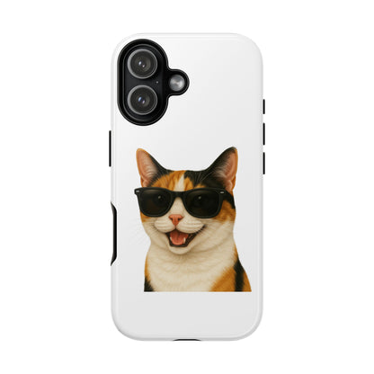 Calico Shorthair Cat Wearing Sunglasses - Tough Phone Case