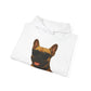 French Bulldog Wearing Sunglasses - Adult Hoodie