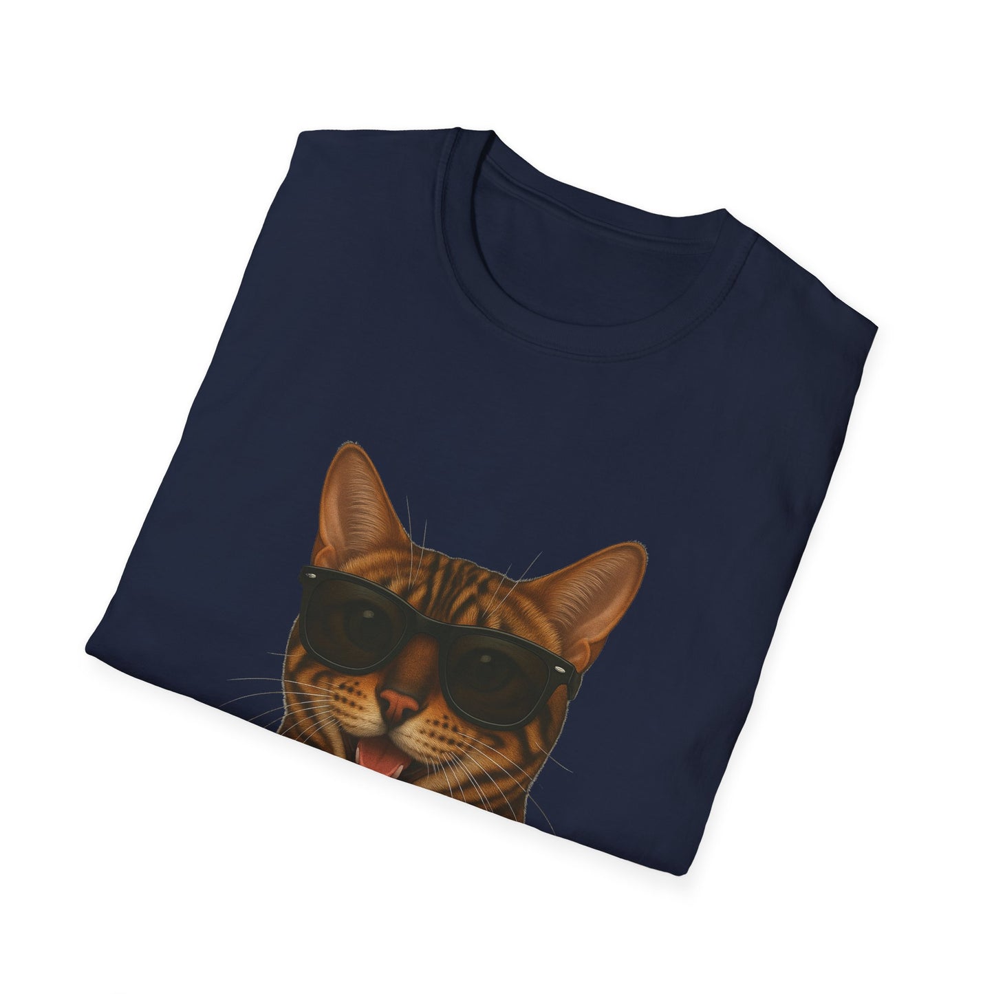 Bengal Cat Wearing Sunglasses - Adult T-Shirt