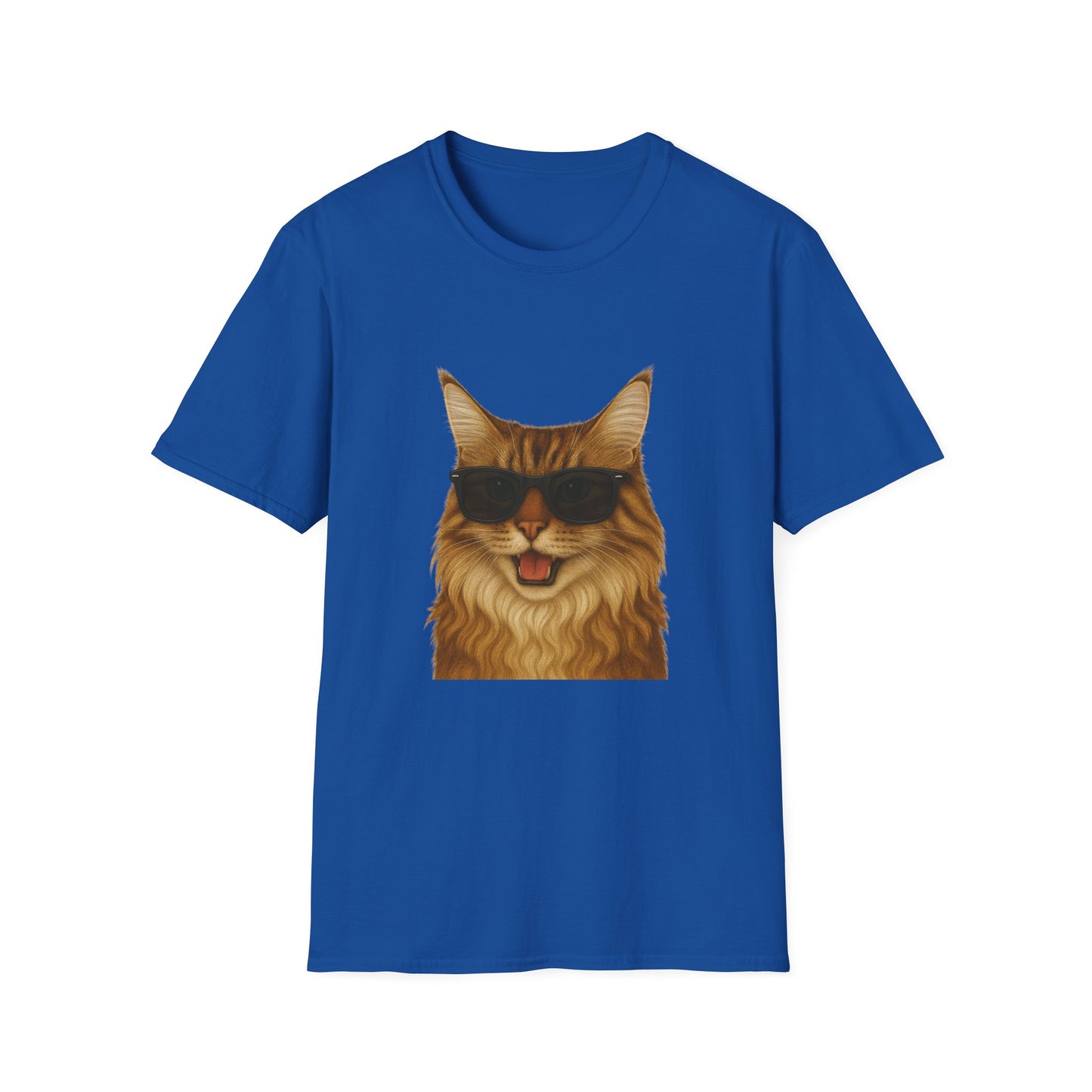 Maine Coon Wearing Sunglasses - Adult T-Shirt
