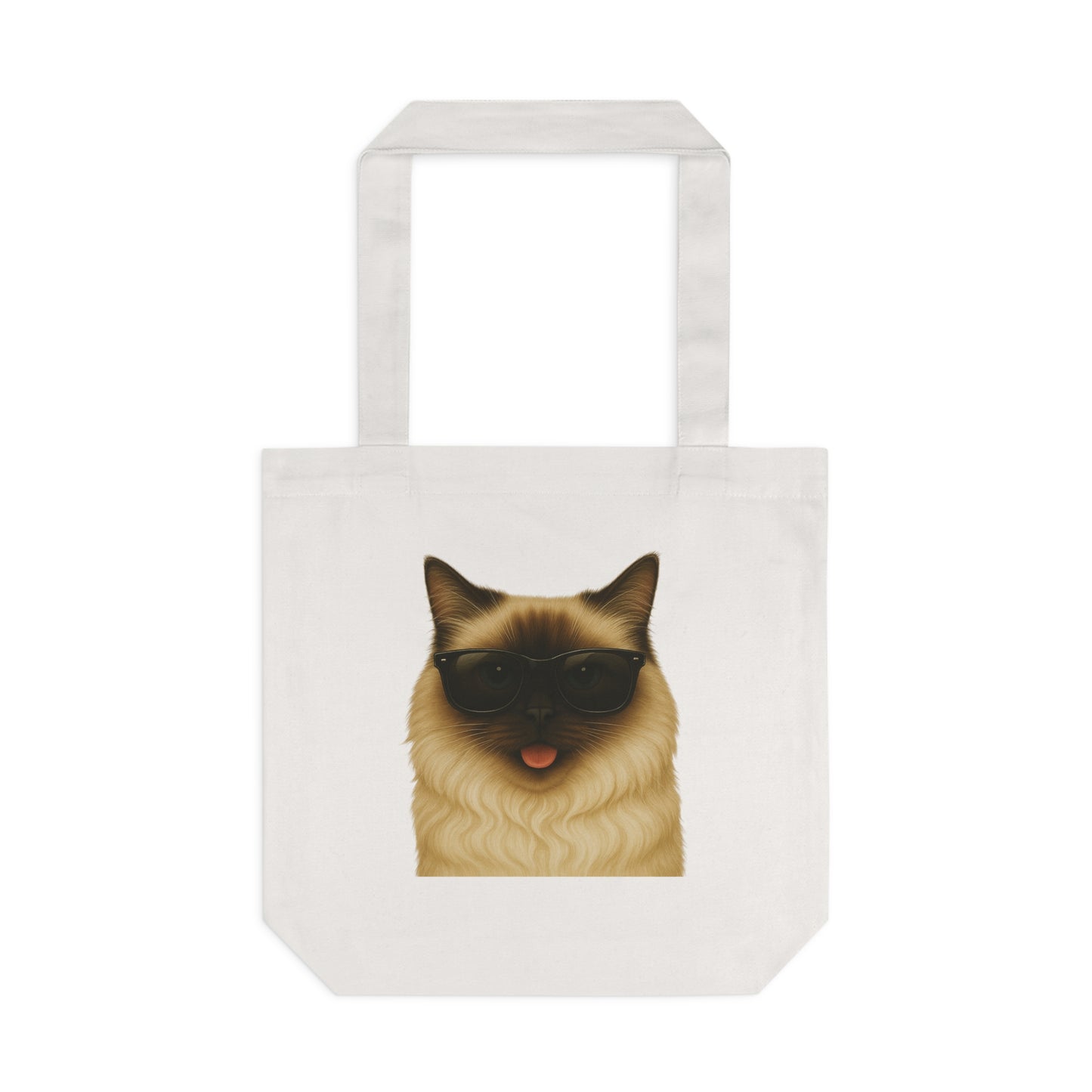 Ragdoll Cat Wearing Sunglasses Cotton Tote Bag