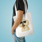 Maltese Wearing Sunglasses Cotton Tote Bag